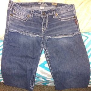 womens silver jeans